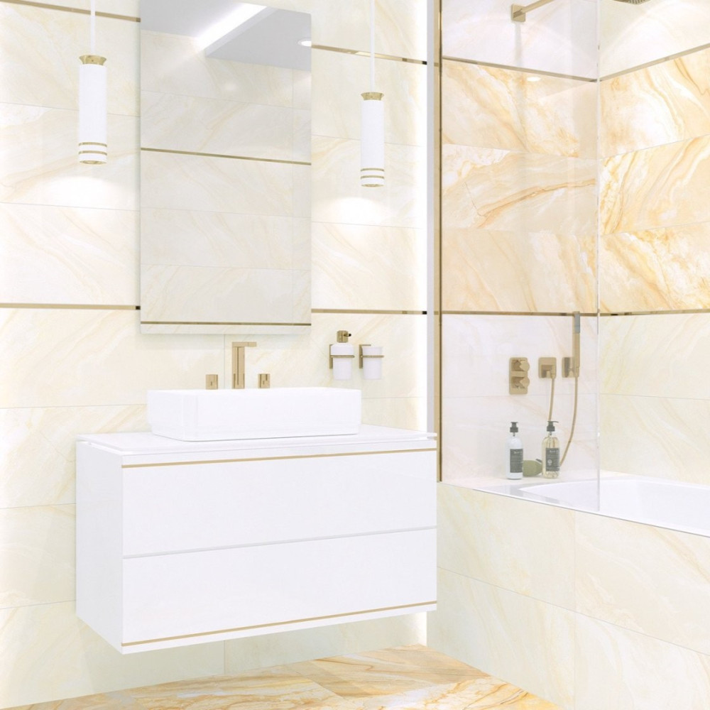 Бордюр Метал / Metallic Glossy Gold 12*900*7 (50 шт. в коробке) BWM91MET808