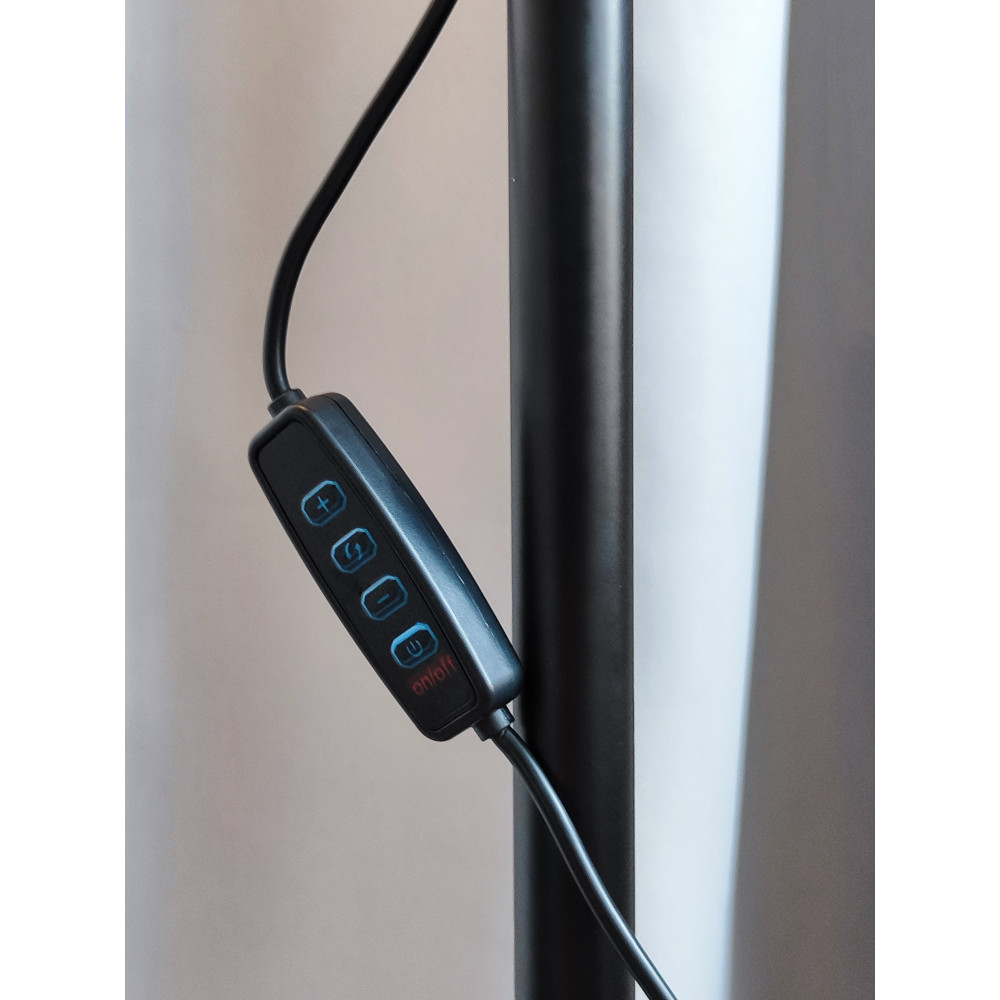 Торшер светодиодный 1 плафон 25*19*177 см 7Вт USB сгибается 4м2 3 света черный Baizheng