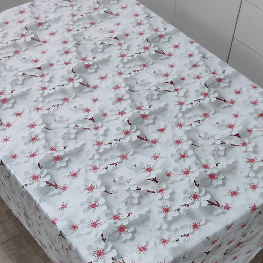 Скатерть ПВХ тканевая основа 137*220 см 0,2 мм рисунок 3D BZ-6947A Альмера LiteBuy