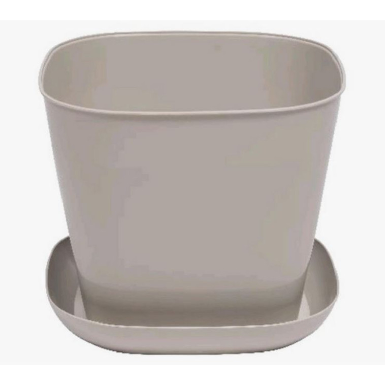 Кашпо пластиковое 5 л 20,5*17.5 см поддон агат Квадро Violet