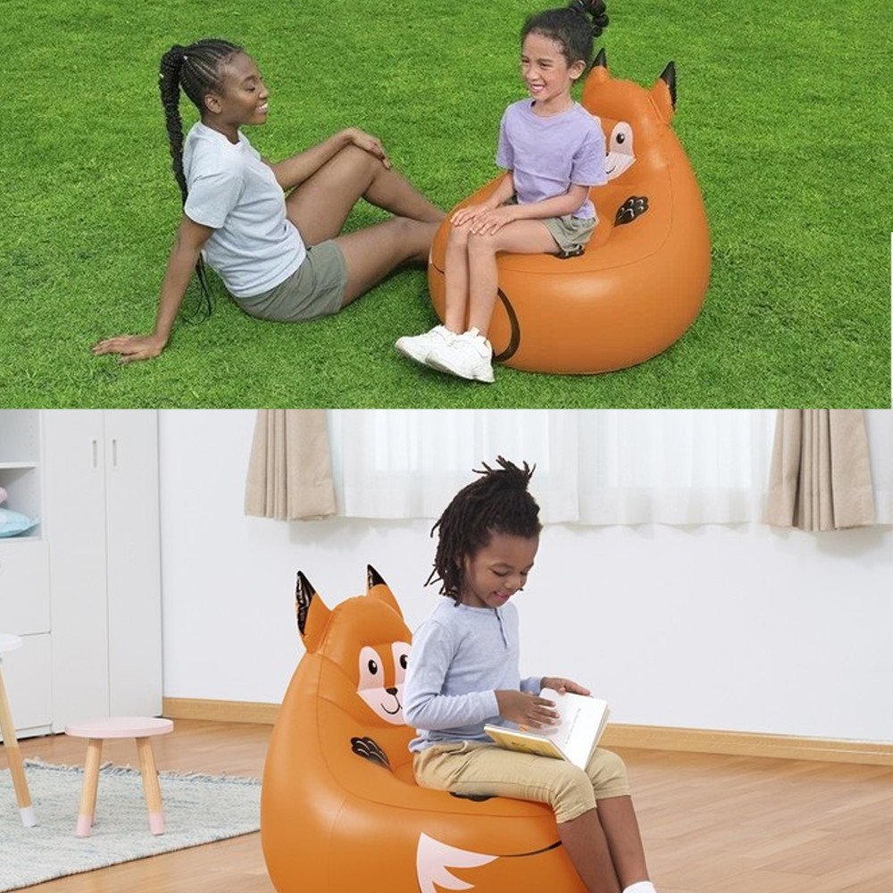 Кресло надувное 72*72*64 см Cozy Critters Лиса Bestway