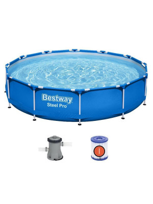 Бассейн каркасный 396*84 см 8680 л фильтр-насос BestWay Бассейн каркасный 396*84 см 8680 л фильтр-насос BestWay