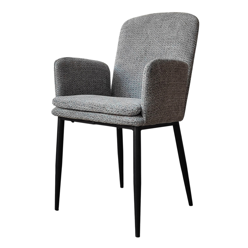 Стул металлический 57*60*83 см до 150 кг износостойкий текстиль светло серый Baizheng