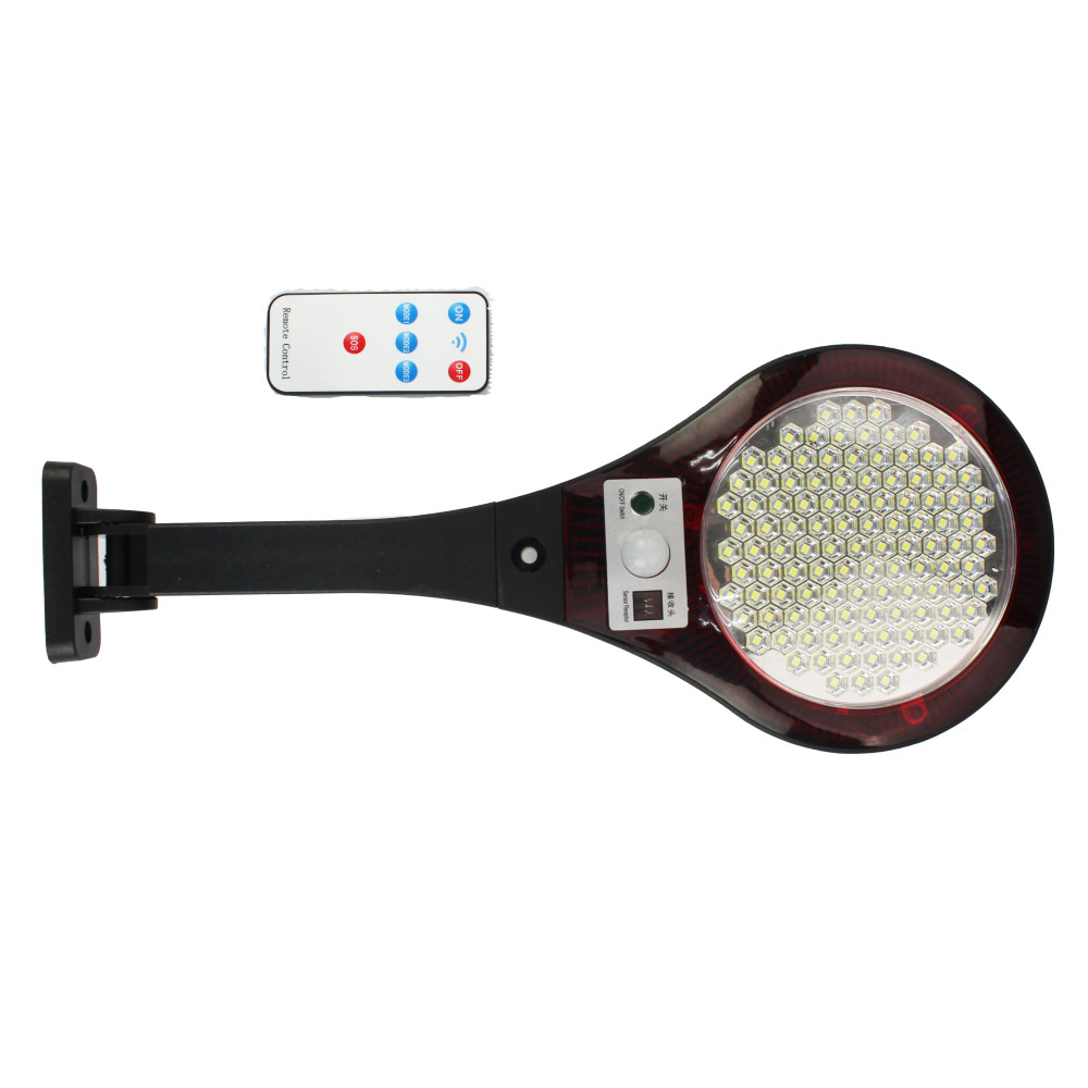 Фонарь уличный 109 led аккумулятор на солнечной батарее датчик движения пульт Fessle