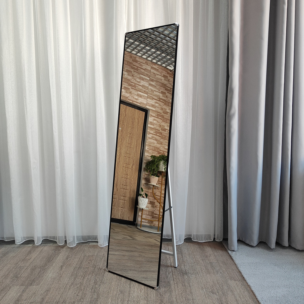 Зеркало напольное 40*160 см на подножке черный 22-2BK Baizheng