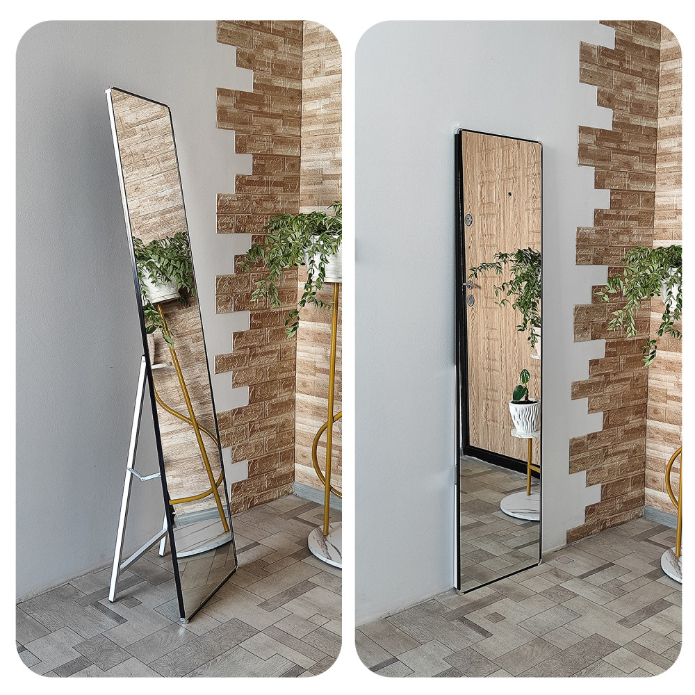 Зеркало напольное 40*160 см на подножке черный 22-2BK Baizheng