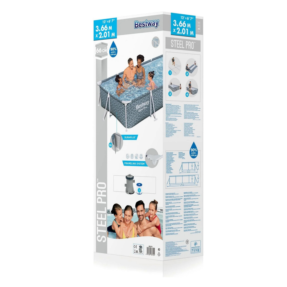 Бассейн каркасный 366*201*66 см см 4000 л BestWay