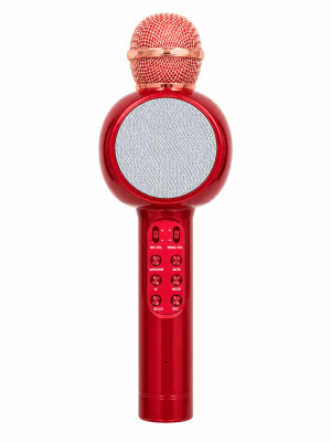 Караоке-микрофон беспроводной 5 Вт 27*8*8 см подсветка MP3 WMA USB красный Baizheng Караоке-микрофон беспроводной 5 Вт 27*8*8 см подсветка MP3 WMA USB красный Baizheng