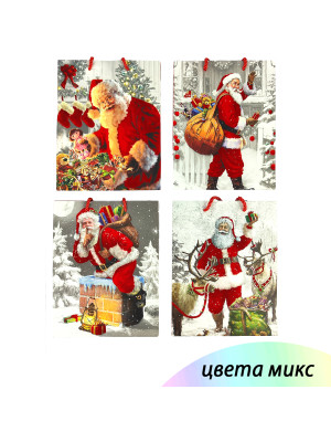 Пакет подарочный бумажный 18*23*10 см микс NP-4528 Baizheng