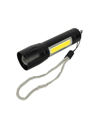 Фонарь ручной 9 см 2 led USB 3 реж свечения в футляре аккумуляторная батарея Baizheng