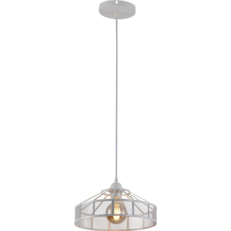 Люстра кухонная 1 плафон 30*100 см Е27 60Вт 4м2 плафон металл белый Baizheng