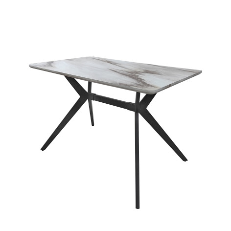 Стол ЛДСП кухонный 120*70 см прямоугольный ножки металл черный A120 5 кор Baizheng