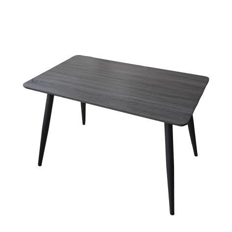 Стол ЛДСП кухонный 120*70 см темно-серый ножки металл черный A118 2 кор Baizheng