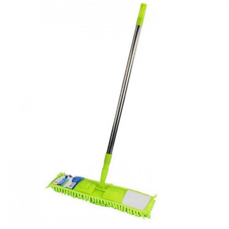 Швабра металлическая 105 см насадка микрофибра 40х12 см черенок металл микс Baizheng