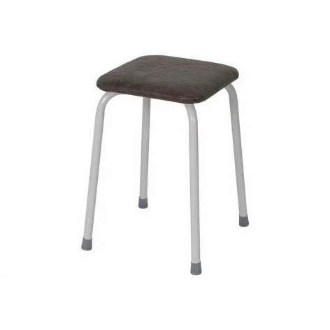 Табурет металлический 485х485х470 мм 170 кг квадратный бежевый Пенёк крепкий ЗМИ