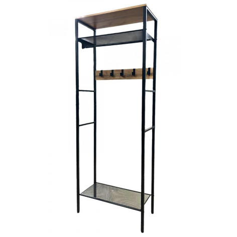 Вешалка металлическая гардеробная 69х38,5х148 см белый полка Скандинавия 21 ЗМИ Вешалка металлическая гардеробная 69х38,5х148 см белый полка Скандинавия 21 ЗМИ