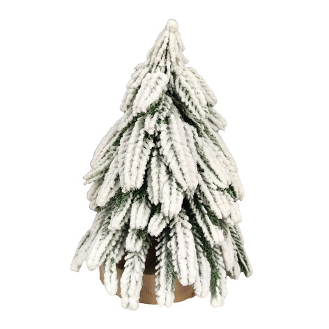 Елка декоративная 15 см Снежный дар Серпантин