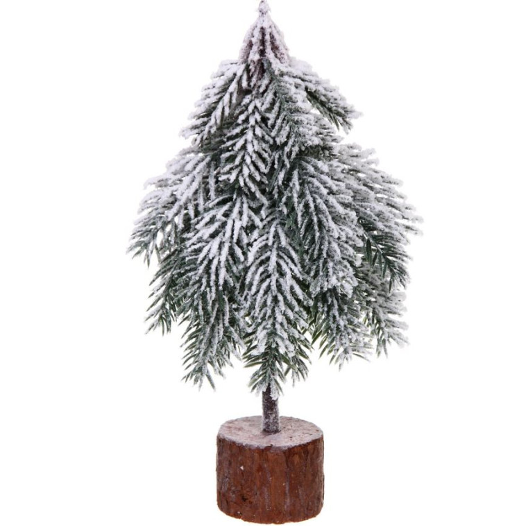 Елка декоративная 15*15*33 см Снежная елочка Серпантин
