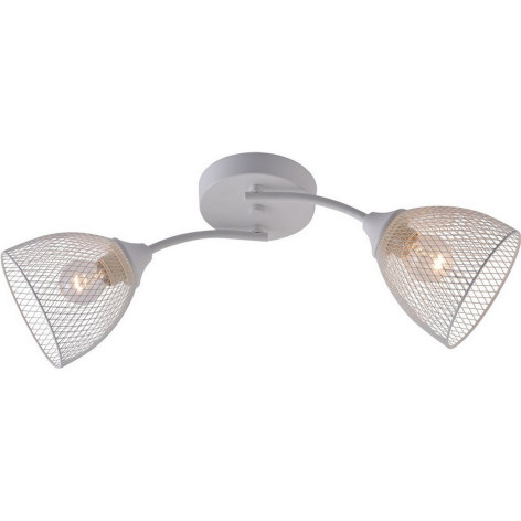 Люстра 2 плафона 58*20*21 см Е27 60Вт 9м2 плафон металл белый Baizheng