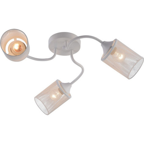 Люстра 3 плафона 58*22 см Е27 60Вт 12м2 плафон металл белый Baizheng