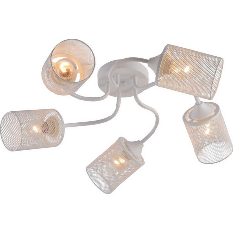 Люстра 5 плафонов 58*22 см Е27 60Вт 20м2 плафон металл белый Baizheng