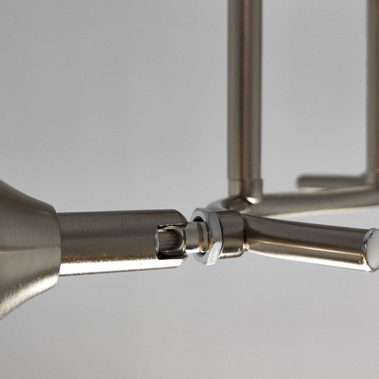 Картинка Светильник спот 2 плафонов 50*16*24 см Е27 60Вт 9м2 плафон стекло серебро Baizheng