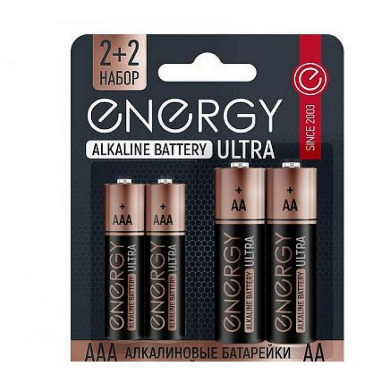 Батарейка алкалиновая АА LR6 + ААА LR03 упак 4 шт Ultra Energy