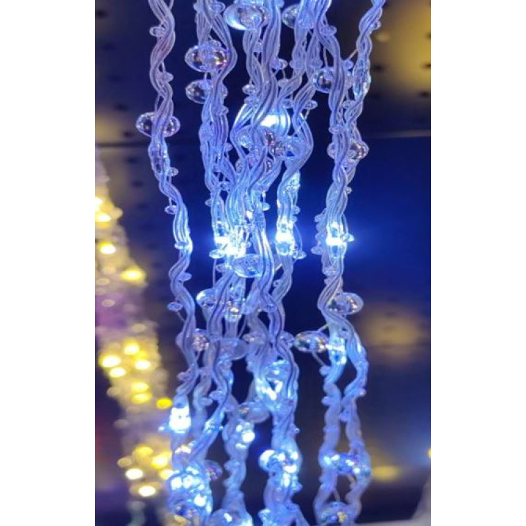 Гирлянда светодиодная 3*2 м 10 нитей занавес 8 режимов белый Бусины NP-3428 Baizheng