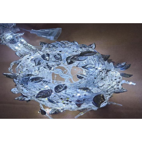 Гирлянда светодиодная 3*2 м 10 нитей занавес 8 режимов белый Листья NP-3431 Baizheng