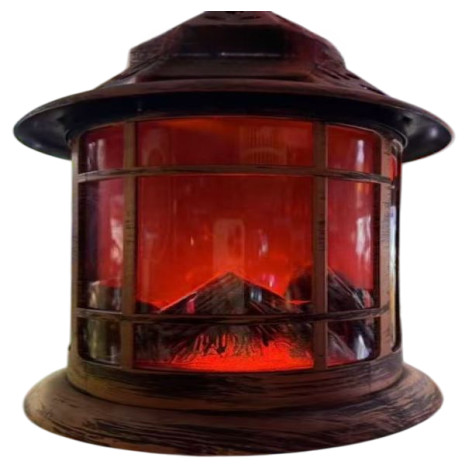 Камин 28*28*31 см пластик стекло коричневый NP-7052 Baizheng