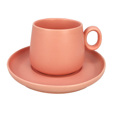 Набор фарфоровый чайный 2 пр 250 мл розовый 7622 Коралл
