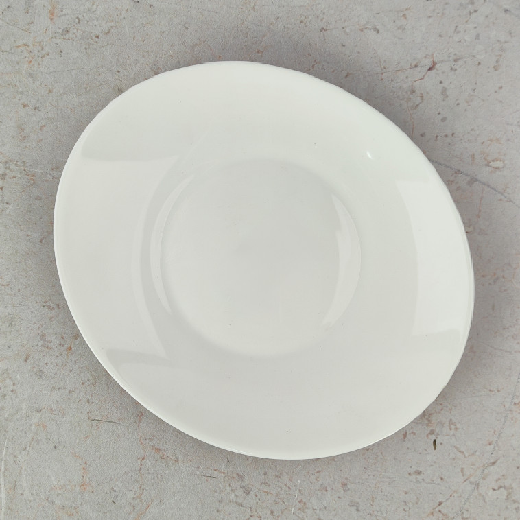 Фото Тарелка стеклокерамическая десертная овальная 22*19 см PO-510 White Parsopal