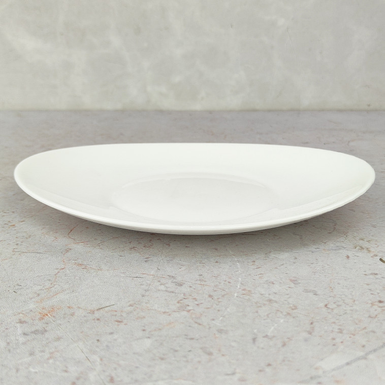 Изображение Тарелка стеклокерамическая десертная овальная 22*19 см PO-510 White Parsopal