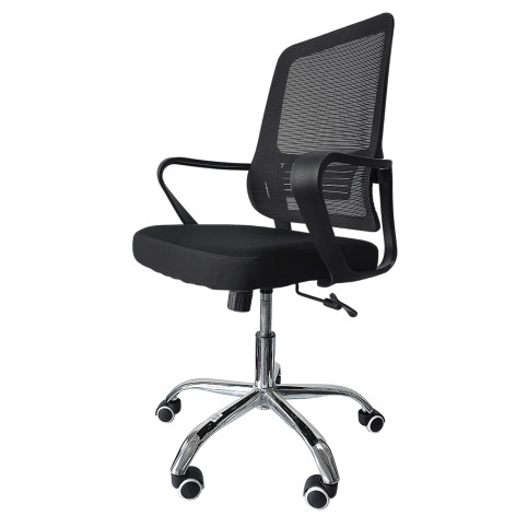 Кресло офисное 59*98 см до 120 кг механизм качания сетка черный Baizheng