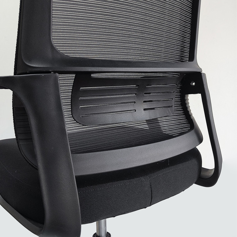 Кресло офисное 59*98 см до 120 кг механизм качания сетка черный Baizheng Рисунок Кресло офисное 59*98 см до 120 кг механизм качания сетка черный Baizheng