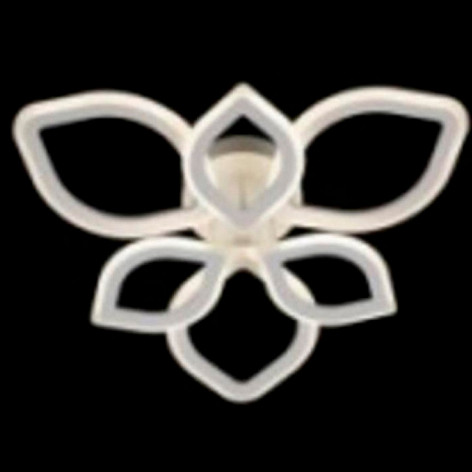 Люстра светодиодная 6 плафонов 74*12 см 126Вт 4020LM 25м2 3 цвета прилож пульт хром Baizheng