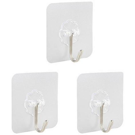 Набор пластиковых крючков 3 шт самоклеящиеся 6х6 см Рыжий кот Набор пластиковых крючков 3 шт самоклеящиеся 6х6 см Рыжий кот