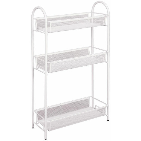 Этажерка металлическая 3-х ярусная 43х17х75,5 см Белая Ладья 13 ЗМИ