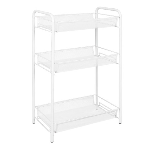Этажерка металлическая 3-х ярусная 44х25х71,5 см белый Ладья 2 ЗМИ