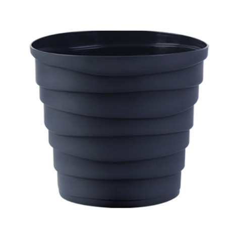 Кашпо пластиковое  2,25 л антрацит Бархан Bmc