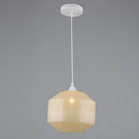 Люстра кухонная 1 плафон 24*20*80 см Е27 60Вт 4м2 плафон стекло белый Baizheng