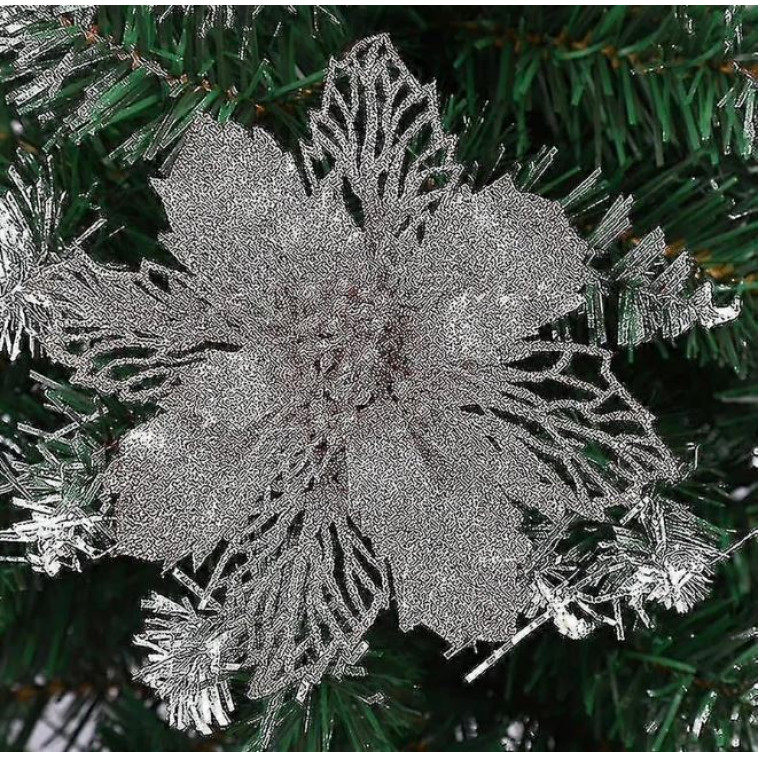 Набор елочных украшений 2 шт 16 см микс Цветок NP-2647 Baizheng