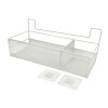 Мини фото Полка металлическая для ванной 1 ярусная подвесная 36*15*15 см белый CY-0163 Baizheng