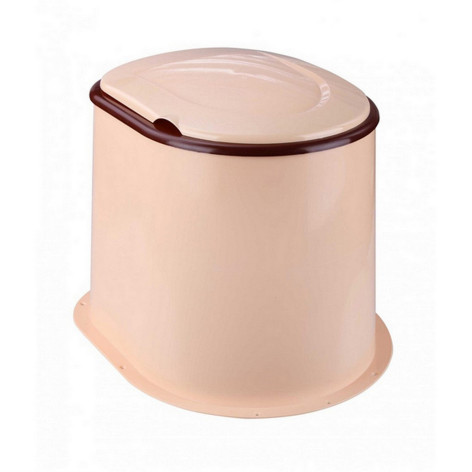 Туалет пластиковый дачный 470х410х390 мм до 100 кг бежевый Альтернатива