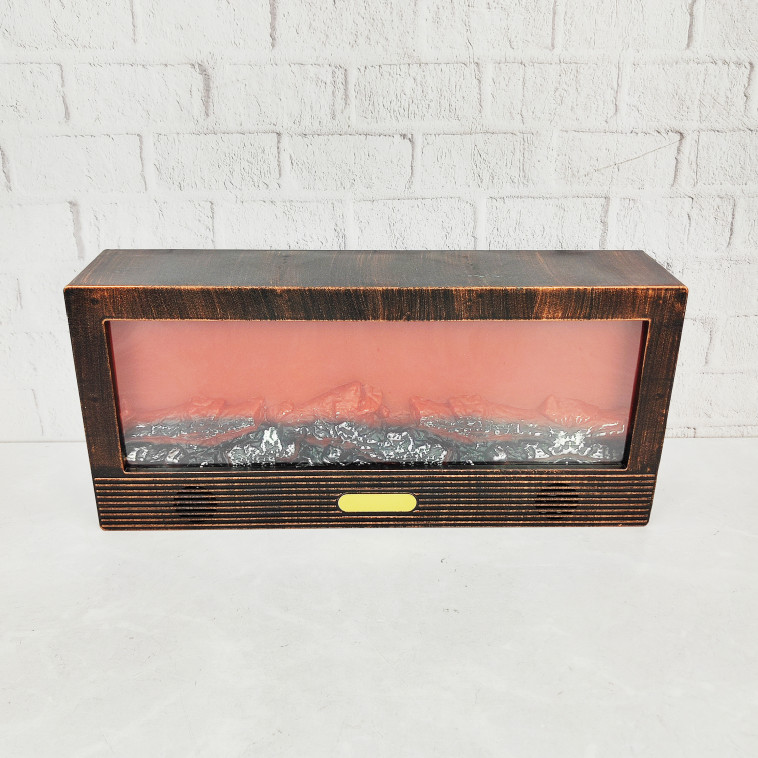 Изображение Камин пластик стекло 50*11*23 см Bluetooth коричневый NP-7054 Baizheng