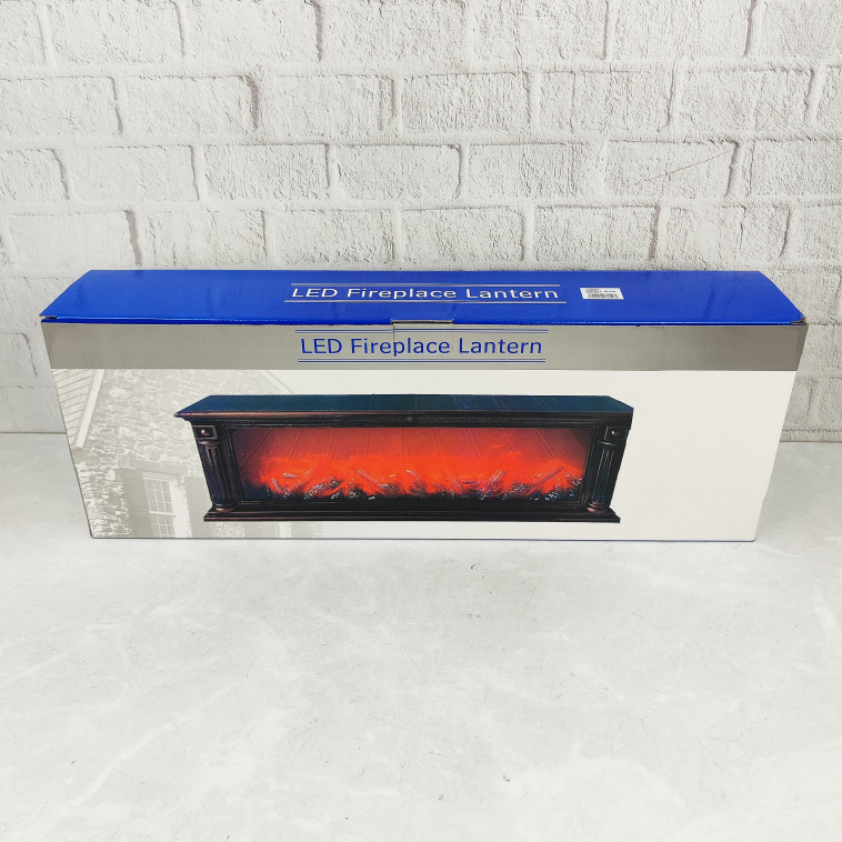 Cнимок Камин пластик стекло 62*12*22 см коричневый NP-7050 Baizheng