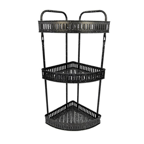 Полка металлическая для ванной 2-х ярусная 34,5х15,5х40,5 см шампань BD-HP124 Baizheng