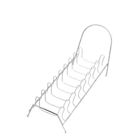 Сушилка металлическая для посуды 34*17*16 см 9 секций серебро KD-09 Baizheng