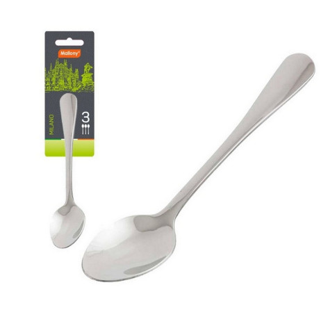 Ложка нержавеющая сталь столовая  2 мм 3 шт Milano Mallony