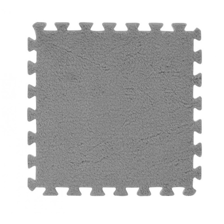 Фото Коврик-пазл 20 шт 30*30*1 см махровый серый белый BZ-EVA02/06 Baizheng